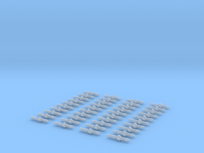 40 missiles / torpedoes in Clear Ultra Fine Detail Plastic