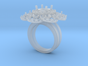 Sunflower Cut Diamond Ring in Clear Ultra Fine Detail Plastic