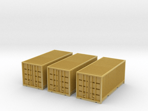 3 Containers for 6mm, 1/300 or 1/285 in Tan Fine Detail Plastic