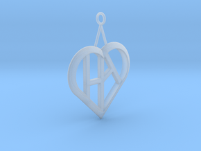 Heart of love pendant [customizable] in Clear Ultra Fine Detail Plastic