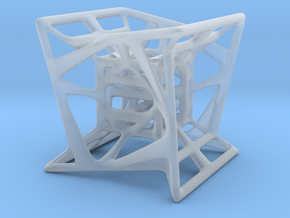 Hypercube in Clear Ultra Fine Detail Plastic