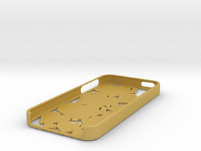 Pixel Heart iPhone 5 Case in Tan Fine Detail Plastic