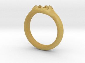 Scalloped Ring (size 5.5) in Tan Fine Detail Plastic