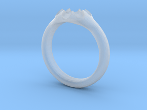 Scalloped Ring (size 5.5) in Clear Ultra Fine Detail Plastic