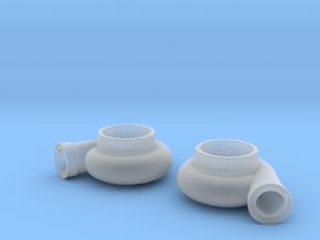 Large Turbo Earring Set in Clear Ultra Fine Detail Plastic