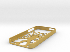 Spiral Tree iPhone 5 case in Tan Fine Detail Plastic