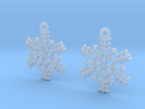 Snowflake Earrings in Clear Ultra Fine Detail Plastic
