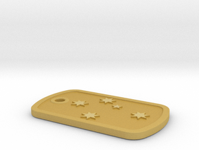 Southern Cross Australia Dog Tag in Tan Fine Detail Plastic