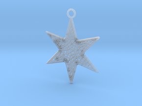 Star Ornament Medium in Clear Ultra Fine Detail Plastic