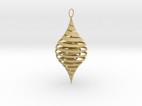 CounterSpiral Ornament in Tan Fine Detail Plastic