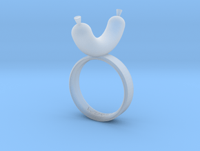 Sausage Ring in Clear Ultra Fine Detail Plastic
