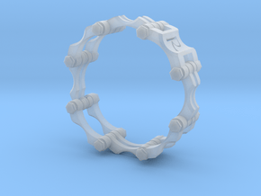 Chain Link  Bracelet 8 inch in Clear Ultra Fine Detail Plastic