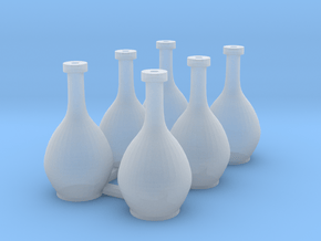 BottlesOScale01 A in Clear Ultra Fine Detail Plastic