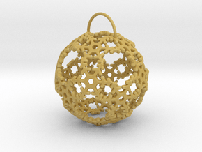 Snow Ball Ornament in Tan Fine Detail Plastic