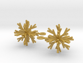 Snowflake Earring Iva in Tan Fine Detail Plastic