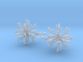 Snowflake Earring Iva in Clear Ultra Fine Detail Plastic