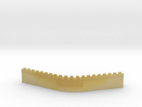 Roman 90° Curved Hadrian Wall Section 1 (6mm) in Tan Fine Detail Plastic