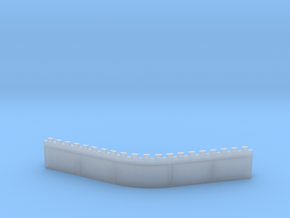 Roman 90° Curved Hadrian Wall Section 1 (6mm) in Clear Ultra Fine Detail Plastic