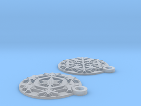 Snowflake Earrings (Plate) in Clear Ultra Fine Detail Plastic
