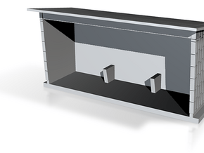 Wartehalle aus Betonplatten N 1:160 in Clear Ultra Fine Detail Plastic