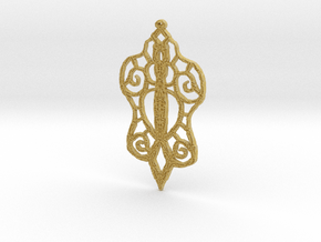 :Baby Lace: Pendant in Tan Fine Detail Plastic