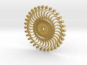:Steampunk Kaleidoscope: Pendant in Tan Fine Detail Plastic
