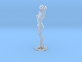 Girl, Woman, Figure - Arms up - 60mm in Clear Ultra Fine Detail Plastic