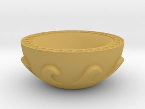 Meander Bowl in Tan Fine Detail Plastic