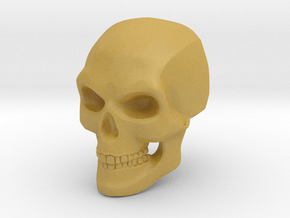 3D Printed Skull - Large in Tan Fine Detail Plastic