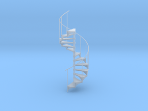 Miniature 1/1:24 Spiral Stair (Right Hand) in Clear Ultra Fine Detail Plastic