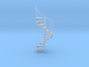 Miniature 1:24 Spiral Stair (Left Hand) in Clear Ultra Fine Detail Plastic