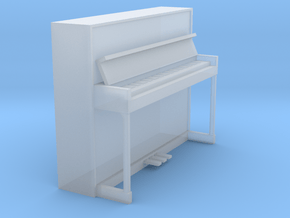 Miniature 1:24 Upright Piano in Clear Ultra Fine Detail Plastic