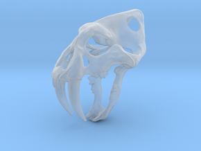 saber tooth keychain in Clear Ultra Fine Detail Plastic