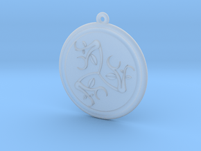 Moons and Leaves Pendant in Clear Ultra Fine Detail Plastic