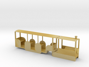 Miniature Railway Railcar 1:29th on 9mm in Tan Fine Detail Plastic
