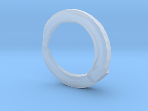 Lightning bolt Ring in Clear Ultra Fine Detail Plastic