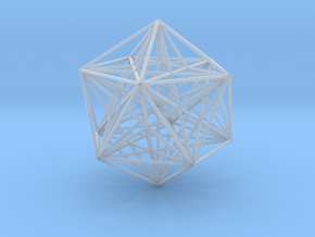 Sacred Geometry: Icosahedron with Stellated Dodeca in Clear Ultra Fine Detail Plastic