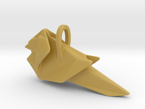 Origami Cardinal finch in Tan Fine Detail Plastic