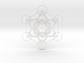 Metatrons Cube in 3 Layers in Clear Ultra Fine Detail Plastic