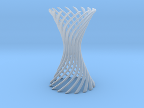 Curved Spiral Hyperboloid in Clear Ultra Fine Detail Plastic