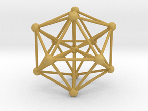 Great Dodecahedron in Tan Fine Detail Plastic