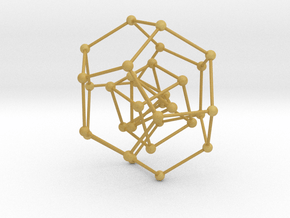 Pyramid Cube Dodecahedron in Tan Fine Detail Plastic