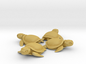 TMNT Little Turtles (4 pieces bundle) in Tan Fine Detail Plastic