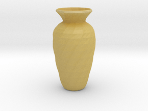 Twisted Vase in Tan Fine Detail Plastic