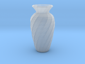 Twisted Vase in Clear Ultra Fine Detail Plastic