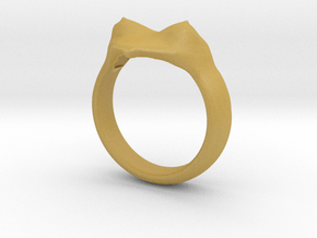 heart ring "Polena" in Tan Fine Detail Plastic
