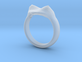 heart ring "Polena" in Clear Ultra Fine Detail Plastic