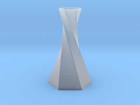 Twisted Hex Vase in Clear Ultra Fine Detail Plastic