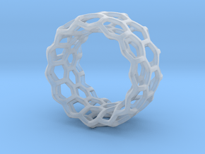Honeycomb Ring US8 in Clear Ultra Fine Detail Plastic