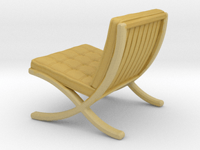 Mies-Van-Barcelona-Chair - 1/2" Model in Tan Fine Detail Plastic